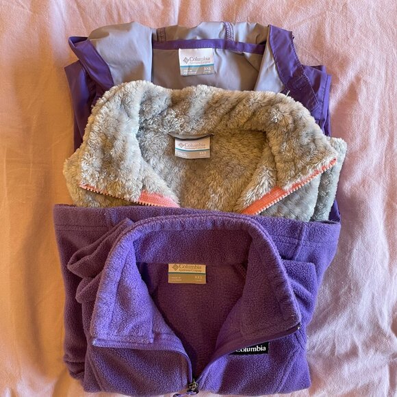 Columbia Outerwear Lot / Capsule - 2 Fleece + Waterproof Rain Jacket - XXS (4/5) - Picture 2 of 9